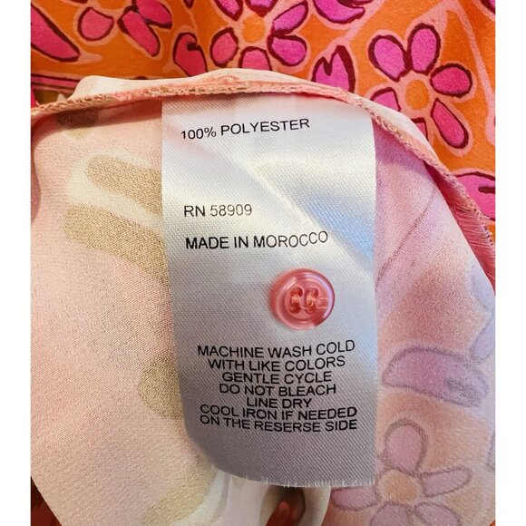 Alex Marie Wren Banded Collar Dress Size 14 Long Sleeves A-Line Button Front - Picture 12 of 12